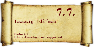 Taussig Tímea névjegykártya